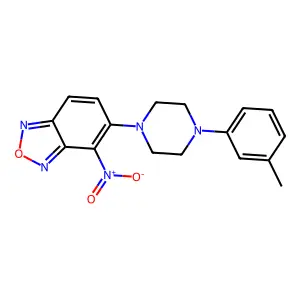 5-[4-(3-methylphenyl)piperazin-1-yl]-4-nitro-2,1,3-benzoxadiazole structure