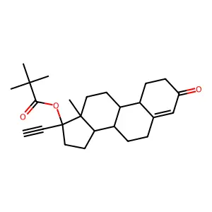 Norethindrone pivalate structure