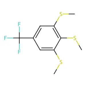 1,2,3-Tris(methylsulfanyl)-5-(trifluoromethyl)benzene structure
