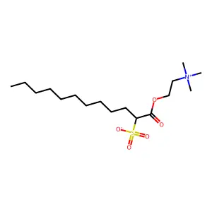 Ethanaminium, N,N,N-trimethyl-2-((1-oxo-2-sufododecyl)oxy)-, inner salt structure