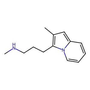 N-methyl-3-(2-methylindolizin-3-yl)propan-1-amine structure