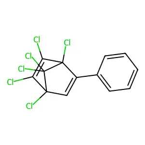 1,2,3,4,7,7-hexachloro-5-phenylbicyclo[2.2.1]hepta-2,5-diene structure