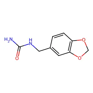 1,3-benzodioxol-5-ylmethylurea structure