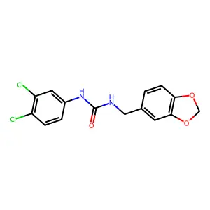 1-(1,3-benzodioxol-5-ylmethyl)-3-(3,4-dichlorophenyl)urea structure