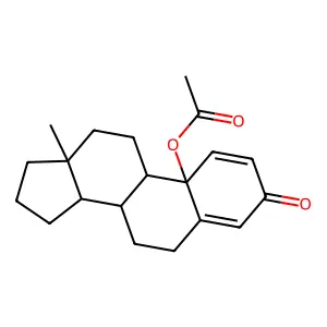 10-Hydroxyestra-1,4-dien-3-one acetate structure