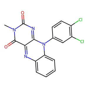 10-(3,4-dichlorophenyl)-3-methylbenzo[g]pteridine-2,4-dione structure