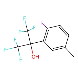 1,1,1,3,3,3-hexafluoro-2-(2-iodo-5-methylphenyl)propan-2-ol structure