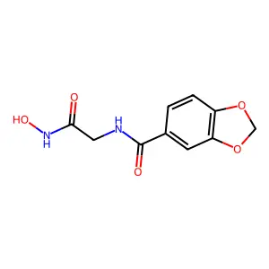 N-[2-(hydroxyamino)-2-oxoethyl]-1,3-benzodioxole-5-carboxamide structure