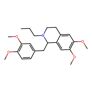 1-[(3,4-dimethoxyphenyl)methyl]-6,7-dimethoxy-2-propyl-3,4-dihydro-1H-isoquinoline structure