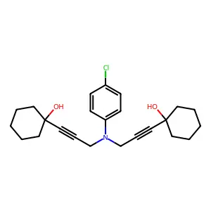 1-[3-[4-chloro-N-[3-(1-hydroxycyclohexyl)prop-2-ynyl]anilino]prop-1-ynyl]cyclohexan-1-ol structure