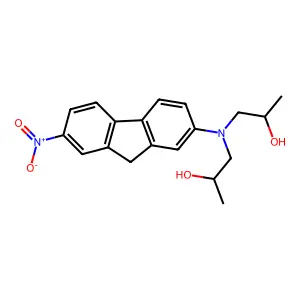 1-[2-hydroxypropyl-(7-nitro-9H-fluoren-2-yl)amino]propan-2-ol structure