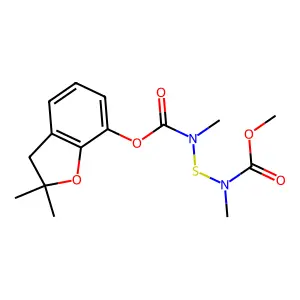 methyl N-[(2,2-dimethyl-3H-1-benzofuran-7-yl)oxycarbonyl-methylamino]sulfanyl-N-methylcarbamate structure