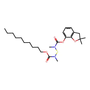 (2,2-dimethyl-3H-1-benzofuran-7-yl) N-[decoxycarbonyl(methyl)amino]sulfanyl-N-methylcarbamate structure