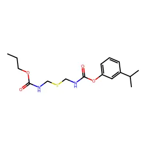 Thiobis(N-methylcarbamic acid)-3-isopropylphenyl propyl ester structure