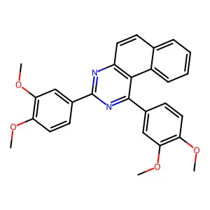 1,3-Di(3,4-dimethoxyphenyl)benzo[f]quinazoline structure