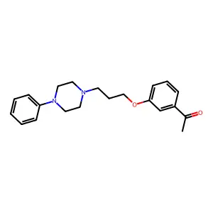 1-[3-[3-(4-phenylpiperazin-1-yl)propoxy]phenyl]ethanone structure