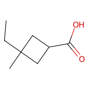 3-ethyl-3-methylcyclobutane-1-carboxylic acid structure