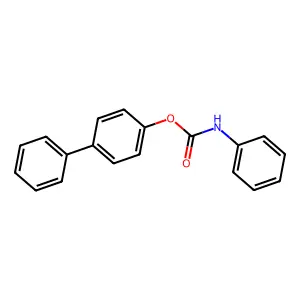 (1,1'-Biphenyl)-4-ol, phenylcarbamate structure