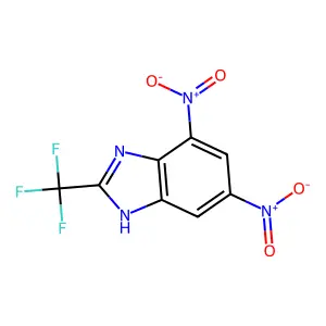 BENZIMIDAZOLE, 4,6-DINITRO-2-(TRIFLUOROMETHYL)- structure
