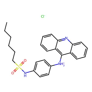 acridin-9-yl-[4-(hexylsulfonylamino)phenyl]azanium chloride structure