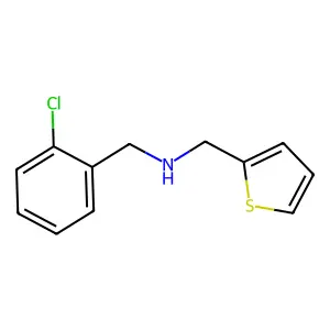 1-(2-chlorophenyl)-N-(thiophen-2-ylmethyl)methanamine structure
