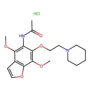 N-(4,7-Dimethoxy-6-(2-piperidinoethoxy)-5-benzofuranyl)acetamide hydrochloride structure
