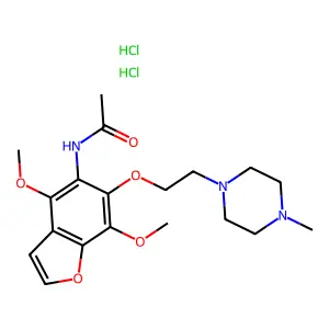 N-[4,7-dimethoxy-6-[2-(4-methylpiperazin-1-yl)ethoxy]-1-benzofuran-5-yl]acetamidedihydrochloride structure
