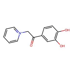 1-(3,4-dihydroxyphenyl)-2-pyridin-1-ium-1-ylethanone structure