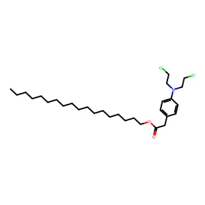 octadecyl 2-[4-[bis(2-chloroethyl)amino]phenyl]acetate structure