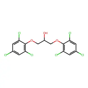 1,3-bis(2,4,6-trichlorophenoxy)propan-2-ol structure