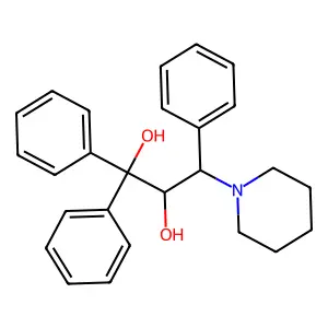 1,1,3-triphenyl-3-piperidin-1-ylpropane-1,2-diol structure