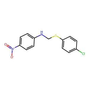N-[(4-chlorophenyl)sulfanylmethyl]-4-nitroaniline structure