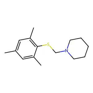 1-[(2,4,6-trimethylphenyl)sulfanylmethyl]piperidine structure