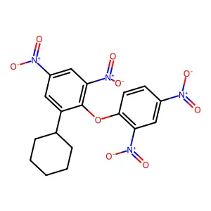 1-cyclohexyl-2-(2,4-dinitrophenoxy)-3,5-dinitrobenzene structure