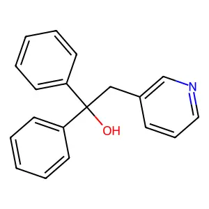 1,1-diphenyl-2-(3-pyridinyl)ethanol structure