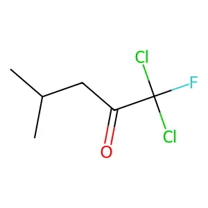 1,1-dichloro-1-fluoro-4-methylpentan-2-one structure