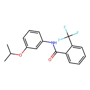 N-(3-propan-2-yloxyphenyl)-2-(trifluoromethyl)benzamide structure