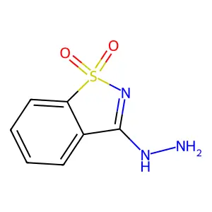 (1,1-dioxo-1,2-benzothiazol-3-yl)hydrazine structure