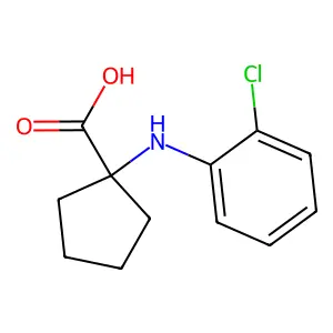 1-(2-chloroanilino)cyclopentane-1-carboxylic acid structure