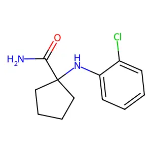 1-(2-chloroanilino)cyclopentane-1-carboxamide structure