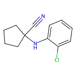 1-(2-chloroanilino)cyclopentane-1-carbonitrile structure