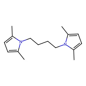 1,1'-(1,4-TETRAMETHYLENE)BIS(2,5-DIMETHYLPYRROLE) structure