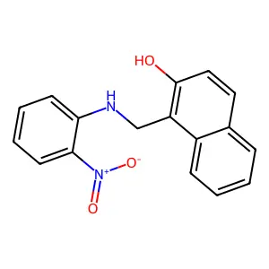 1-{[(2-nitrophenyl)amino]methyl}naphthalen-2-ol structure