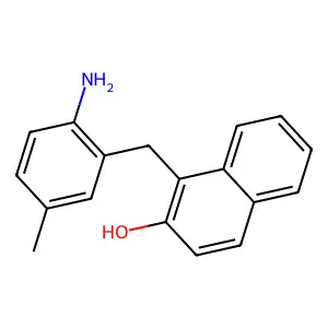 1-[(2-amino-5-methylphenyl)methyl]naphthalen-2-ol structure