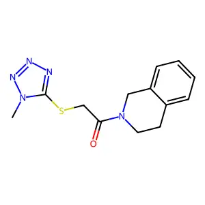 1-(3,4-dihydro-1H-isoquinolin-2-yl)-2-(1-methyltetrazol-5-yl)sulfanylethanone structure