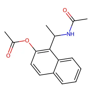 [1-(1-acetamidoethyl)naphthalen-2-yl] acetate structure