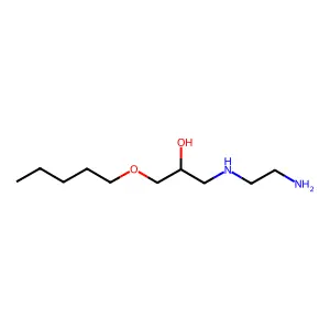 1-(2-aminoethylamino)-3-pentoxypropan-2-ol structure