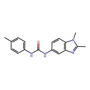 1-(1,2-dimethylbenzimidazol-5-yl)-3-(4-methylphenyl)urea structure