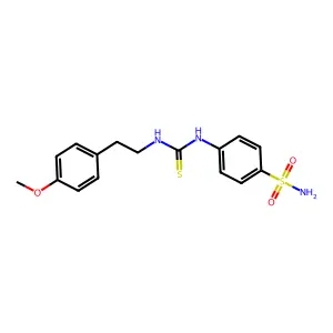 1-[2-(4-methoxyphenyl)ethyl]-3-(4-sulfamoylphenyl)thiourea structure