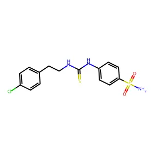 1-[2-(4-chlorophenyl)ethyl]-3-(4-sulfamoylphenyl)thiourea structure